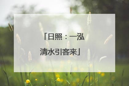 日照：一泓清水引客来