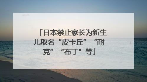 日本禁止家长为新生儿取名“皮卡丘”“耐克”“布丁”等