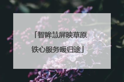 智眸慧屏映草原 铁心服务暖归途