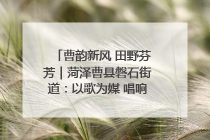 曹韵新风 田野芬芳｜菏泽曹县磐石街道：以歌为媒 唱响乡土“新歌声”