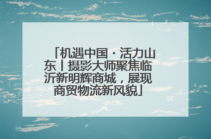 机遇中国・活力山东丨摄影大师聚焦临沂新明辉商城，展现商贸物流新风貌