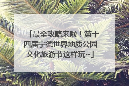 最全攻略来啦！第十四届宁德世界地质公园文化旅游节这样玩~
