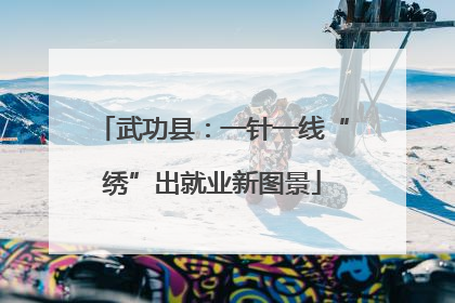 武功县：一针一线“绣”出就业新图景