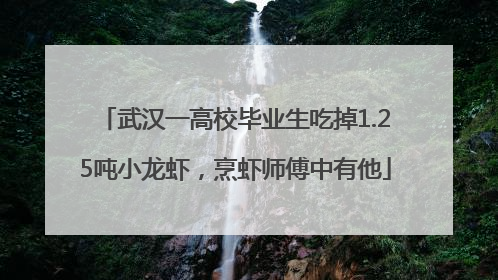 武汉一高校毕业生吃掉1.25吨小龙虾，烹虾师傅中有他