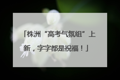 株洲“高考气氛组”上新，字字都是祝福！