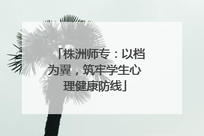 株洲师专：以档为翼，筑牢学生心理健康防线