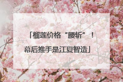 榴莲价格“腰斩”！幕后推手是江夏智造