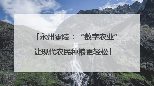 永州零陵：“数字农业”让现代农民种粮更轻松