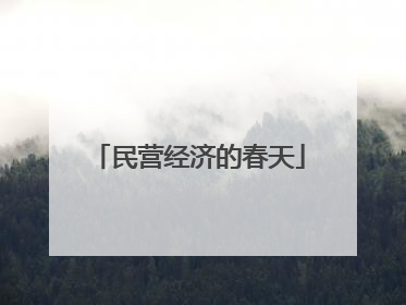 民营经济的春天