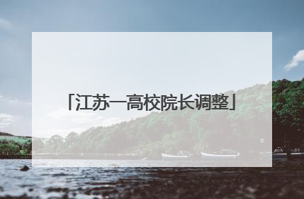江苏一高校院长调整