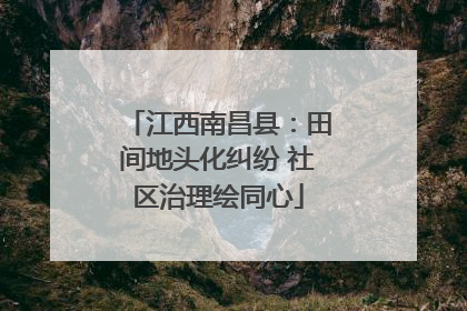 江西南昌县：田间地头化纠纷 社区治理绘同心