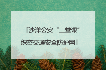 沙洋公安“三堂课”织密交通安全防护网