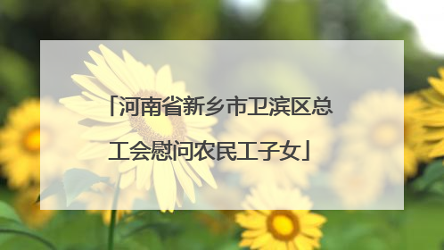 河南省新乡市卫滨区总工会慰问农民工子女