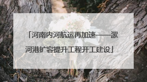 河南内河航运再加速——漯河港扩容提升工程开工建设