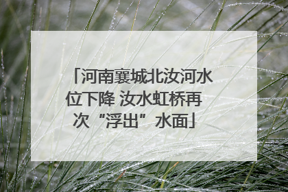 河南襄城北汝河水位下降 汝水虹桥再次“浮出”水面
