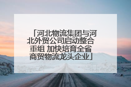 河北物流集团与河北外贸公司启动整合重组 加快培育全省商贸物流龙头企业