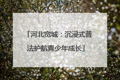 河北宽城：沉浸式普法护航青少年成长