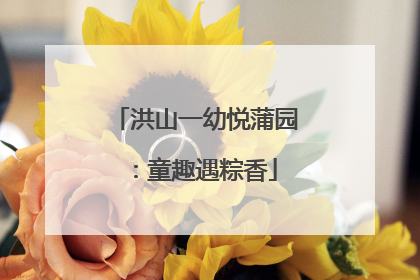 洪山一幼悦蒲园：童趣遇粽香