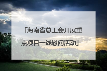 海南省总工会开展重点项目一线慰问活动