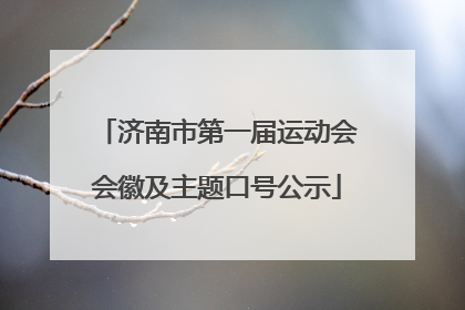 济南市第一届运动会会徽及主题口号公示
