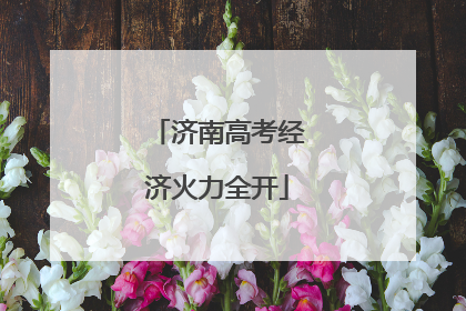 济南高考经济火力全开