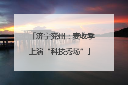 济宁兖州：麦收季上演“科技秀场”
