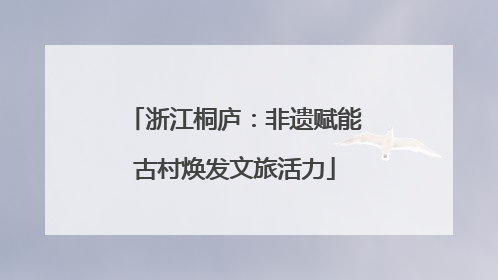 浙江桐庐：非遗赋能古村焕发文旅活力