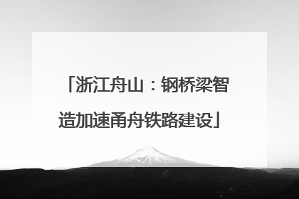 浙江舟山：钢桥梁智造加速甬舟铁路建设
