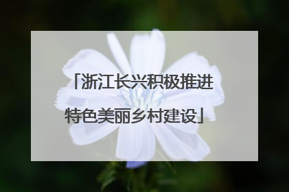 浙江长兴积极推进特色美丽乡村建设