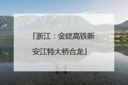 浙江：金建高铁新安江特大桥合龙