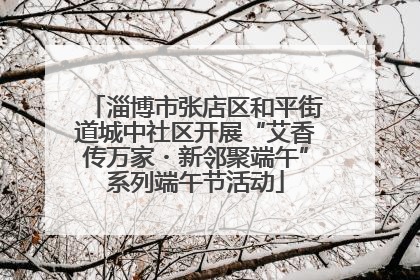 淄博市张店区和平街道城中社区开展“艾香传万家・新邻聚端午”系列端午节活动