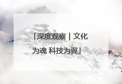 深度观察｜文化为魂 科技为翼