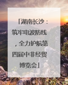 湖南长沙：筑牢电波防线，全力护航第四届中非经贸博览会