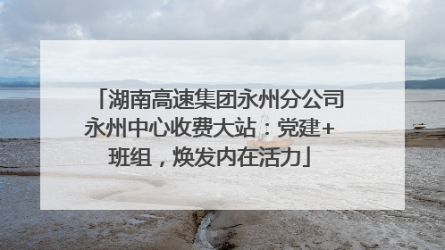 湖南高速集团永州分公司永州中心收费大站：党建+班组，焕发内在活力