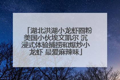 湖北洪湖小龙虾圈粉美国小伙埃文凯尔 沉浸式体验捕捞和爆炒小龙虾 最爱麻辣味