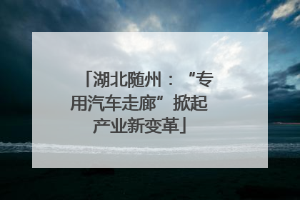 湖北随州：“专用汽车走廊”掀起产业新变革