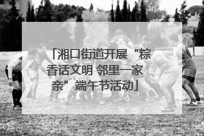 湘口街道开展“粽香话文明 邻里一家亲”端午节活动