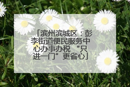滨州滨城区：彭李街道便民服务中心办事办税 “只进一门”更省心