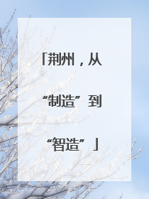 荆州，从“制造”到“智造”