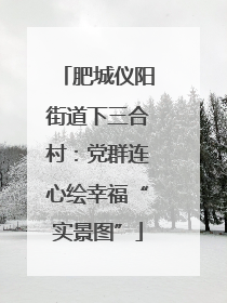 肥城仪阳街道下三合村：党群连心绘幸福“实景图”