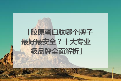 胶原蛋白肽哪个牌子最好最安全？十大专业级品牌全面解析