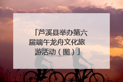芦溪县举办第六届端午龙舟文化旅游活动（图）