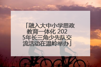 融入大中小学思政教育一体化 2025年长三角少先队交流活动在温岭举办