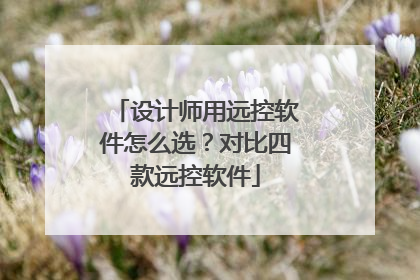 设计师用远控软件怎么选？对比四款远控软件