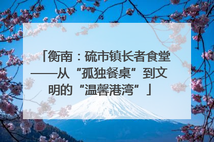 衡南：硫市镇长者食堂——从“孤独餐桌”到文明的“温馨港湾”