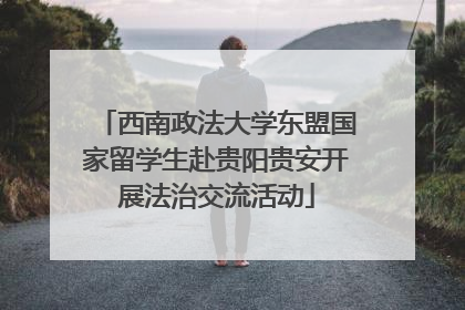 西南政法大学东盟国家留学生赴贵阳贵安开展法治交流活动