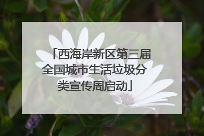 西海岸新区第三届全国城市生活垃圾分类宣传周启动