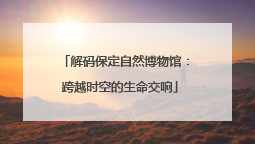 解码保定自然博物馆：跨越时空的生命交响