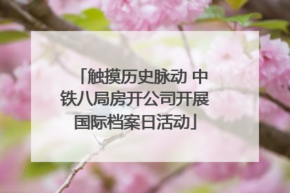 触摸历史脉动 中铁八局房开公司开展国际档案日活动