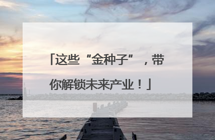 这些“金种子”，带你解锁未来产业！